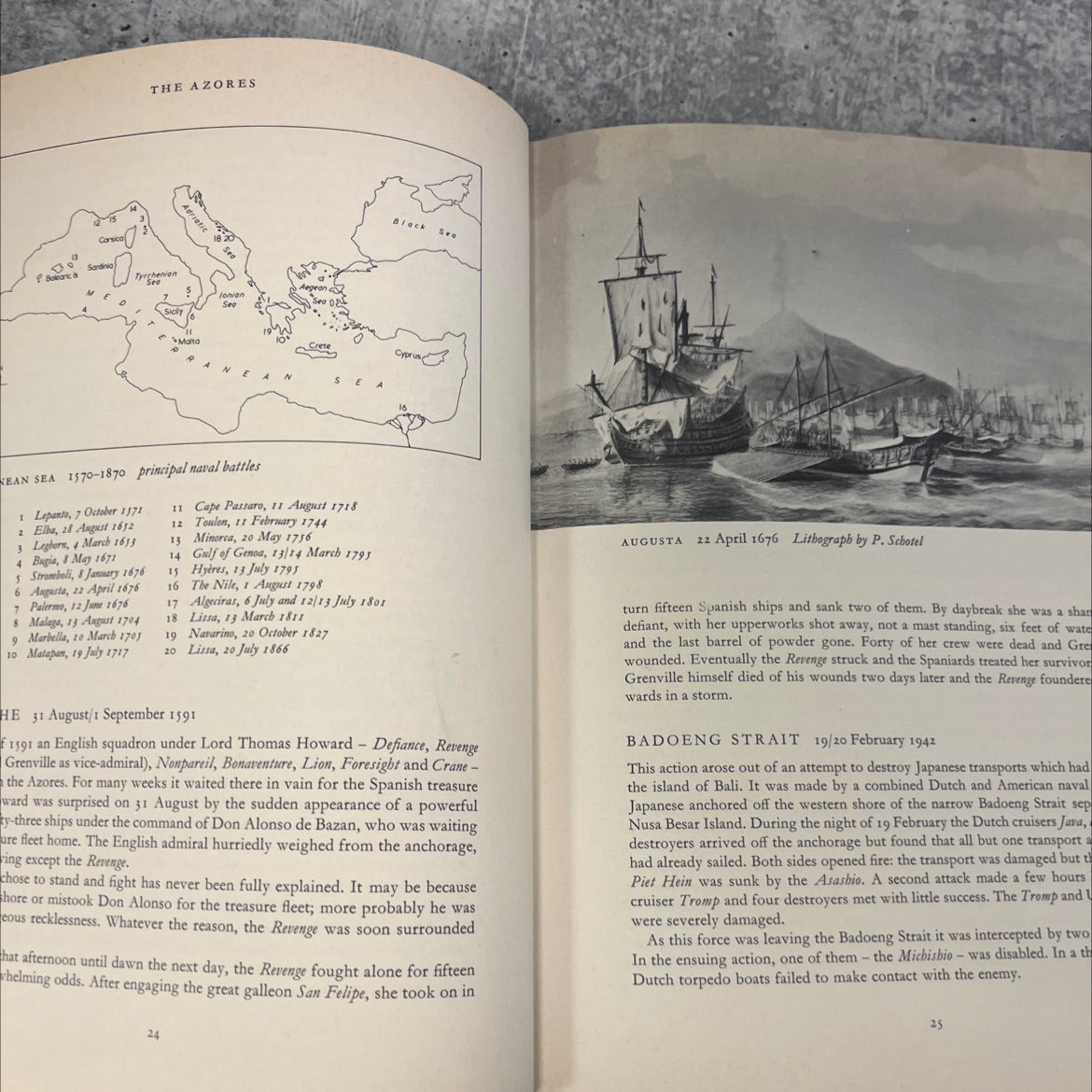 sea battles book, by michael sanderson, 1975 Hardcover image 4