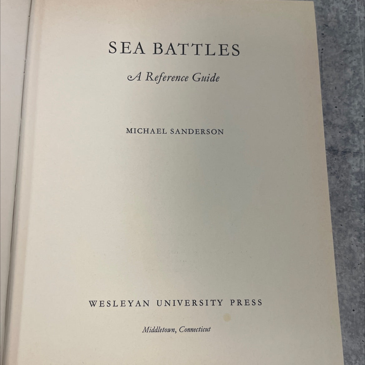 sea battles book, by michael sanderson, 1975 Hardcover image 2