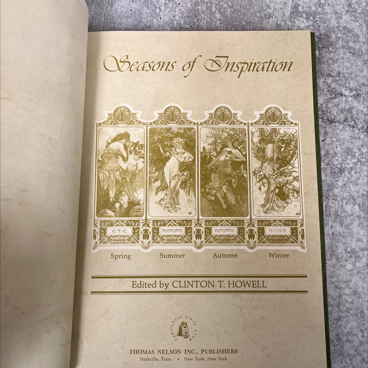 seasons of inspiration book, by Clinton T. Howell, 1974 Hardcover image 2