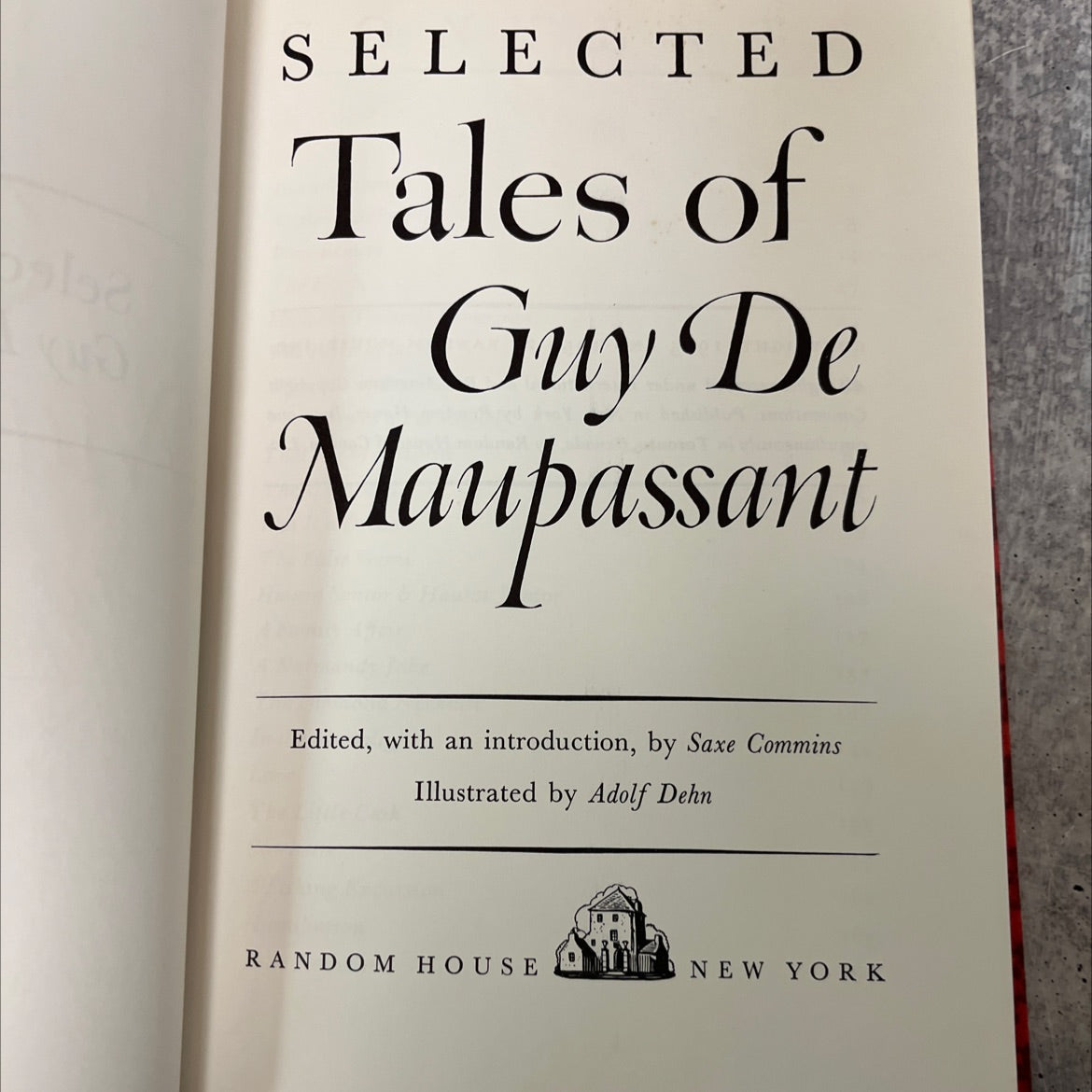 selected tales of guy de maupassant book, by guy de maupassant, 1950 Hardcover, Vintage image 2