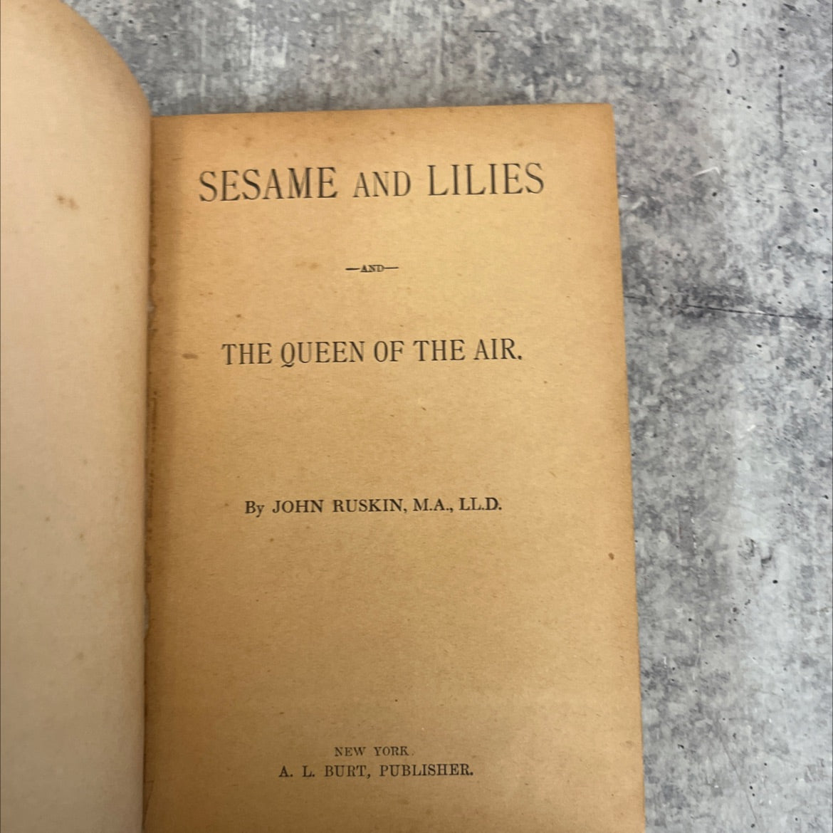 sesame and lilies and the queen of the air book, by john ruskin, 1970 Hardcover image 2