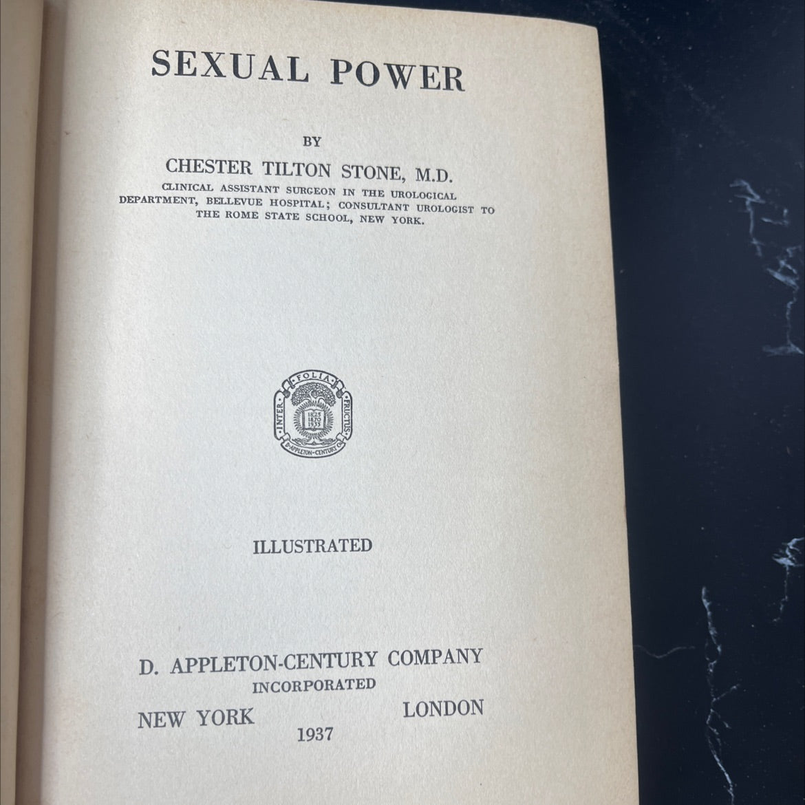 sexual power book, by chester tilton stone, m.d., 1937 Hardcover, Vintage image 2