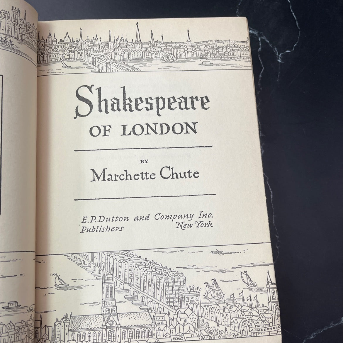 shakespeare of london book, by marchette chute, 1949 Hardcover, Vintage image 2