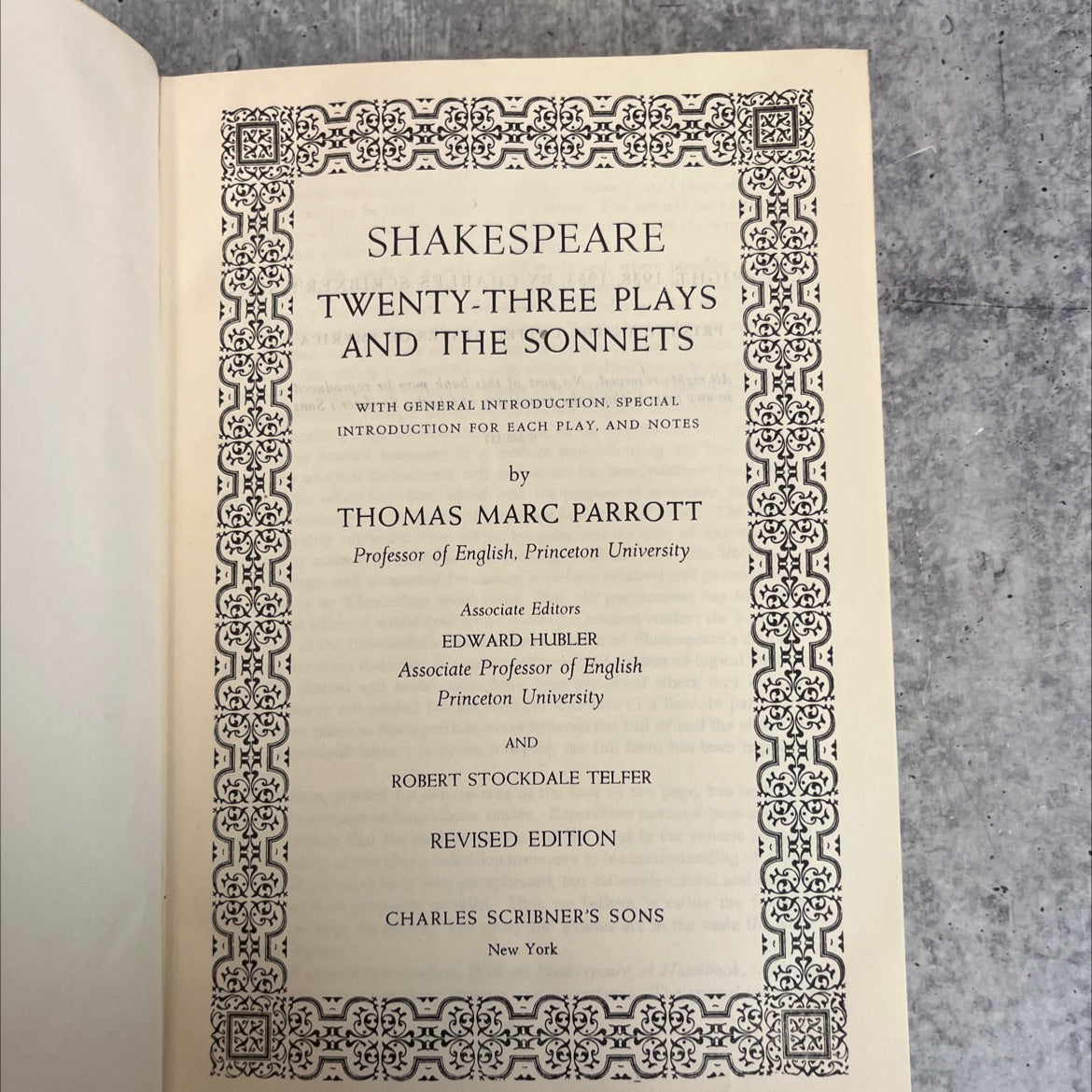 shakespeare twenty-three plays and the sonnets book, by thomas marc parrott, 1953 Hardcover image 2