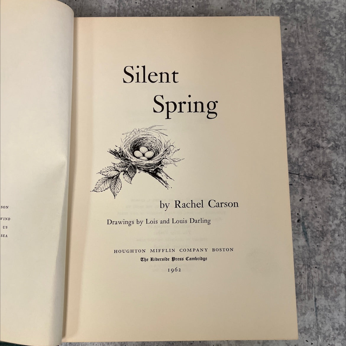 silent spring son wind us book, by rachel carson, 1962 Hardcover, Vintage image 2