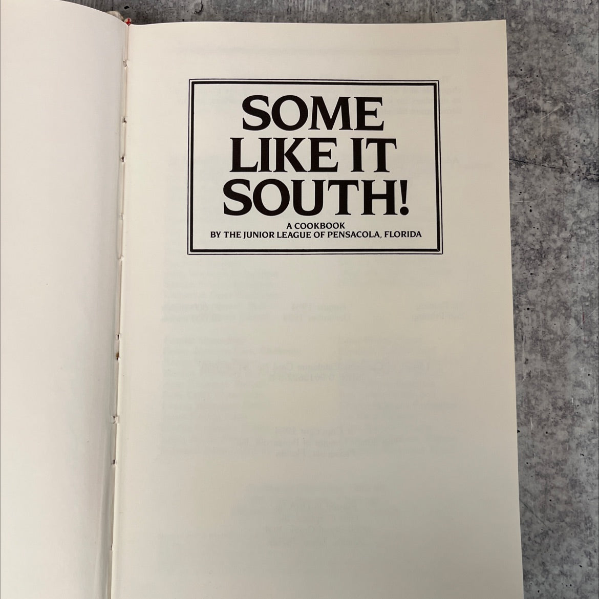 some like it south! book, by junior league of pensacola, 1984 Hardcover image 2