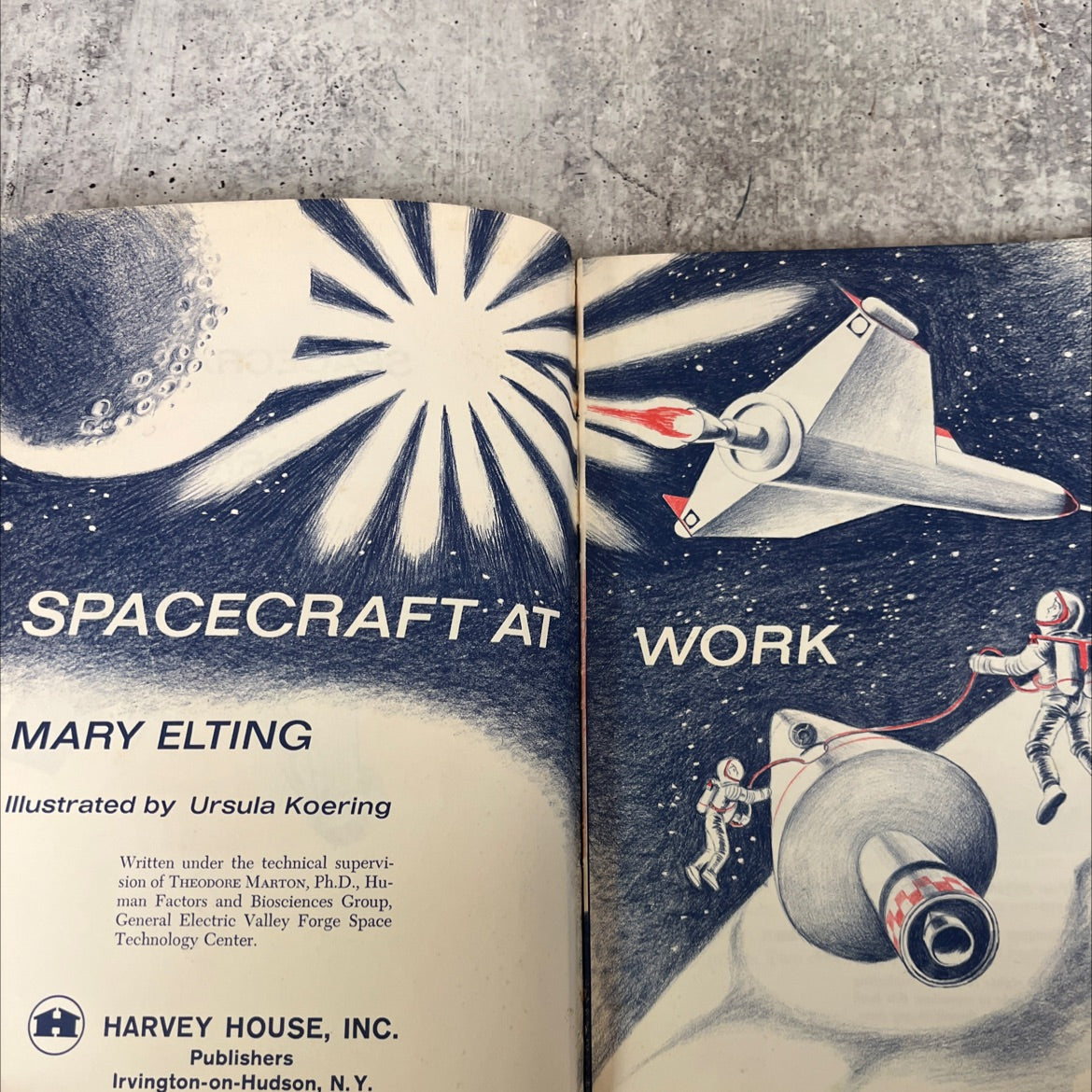 spacecraft at mary elting book, by mary elting, 1966 Hardcover, Vintage, Heavily Used image 2