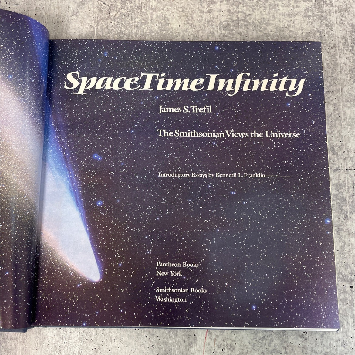 spacetime infinity book, by james s. trefil, 1985 Hardcover, First Edition image 2