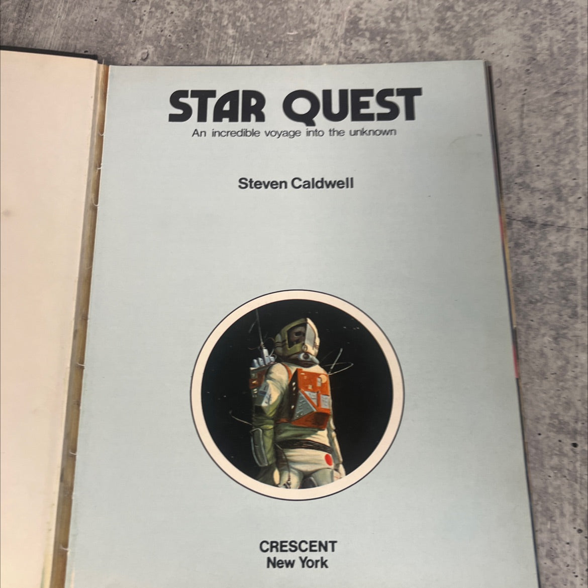 star quest book, by Steven Caldwell, 1979 Hardcover, Vintage, Heavily Used image 2