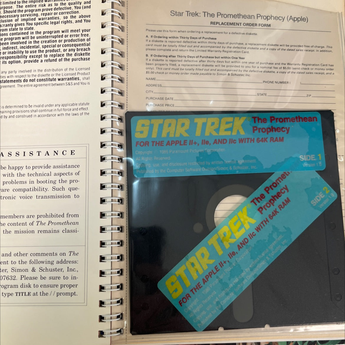 star trek the promethean prophecy book, by TRANS Fiction Systems Corp., 1986 Hardcover image 4