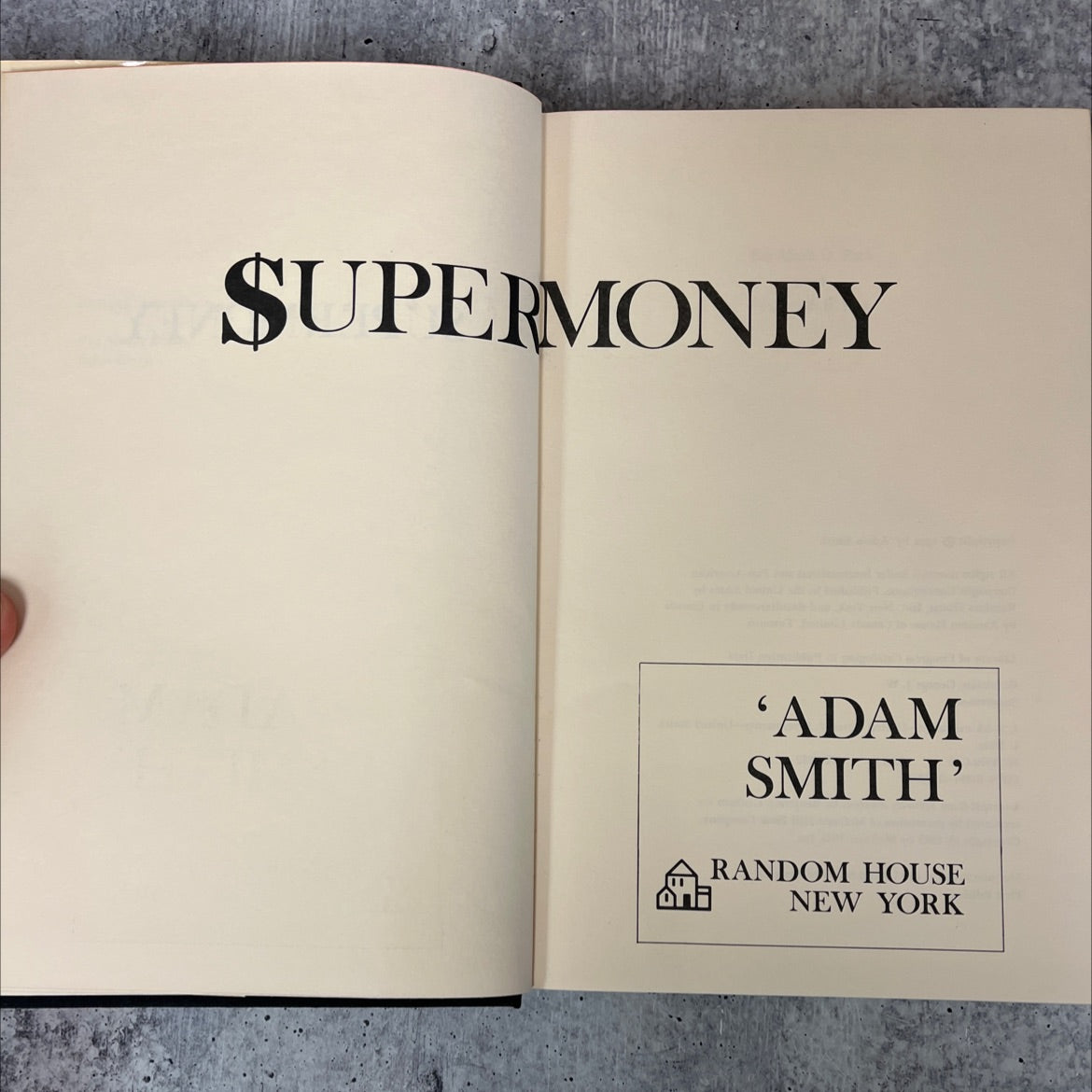 supermoney book, by adam smith, 1972 Hardcover, Vintage image 2