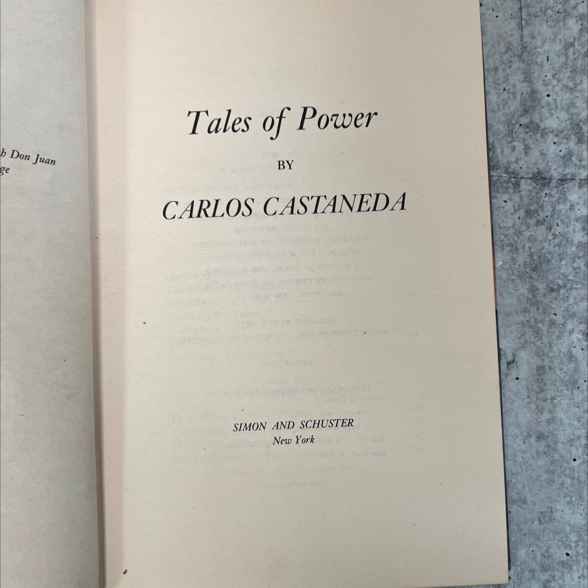 tales of power book, by carlos castaneda, 1974 Hardcover, Vintage image 2