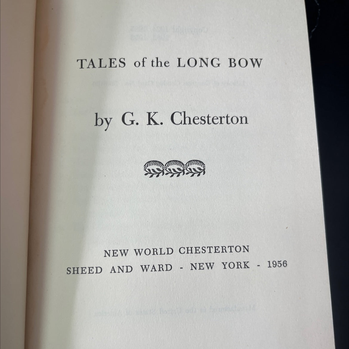 tales of the long bow book, by g. k. chesterton, 1956 Hardcover, Vintage image 2