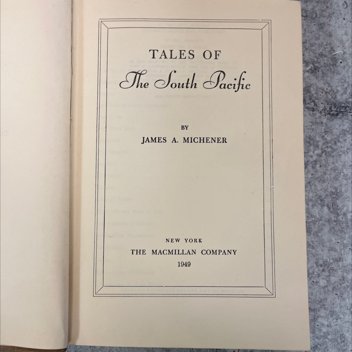 tales of the south pacific book, by james a. michener, 1949 Hardcover, Vintage image 2