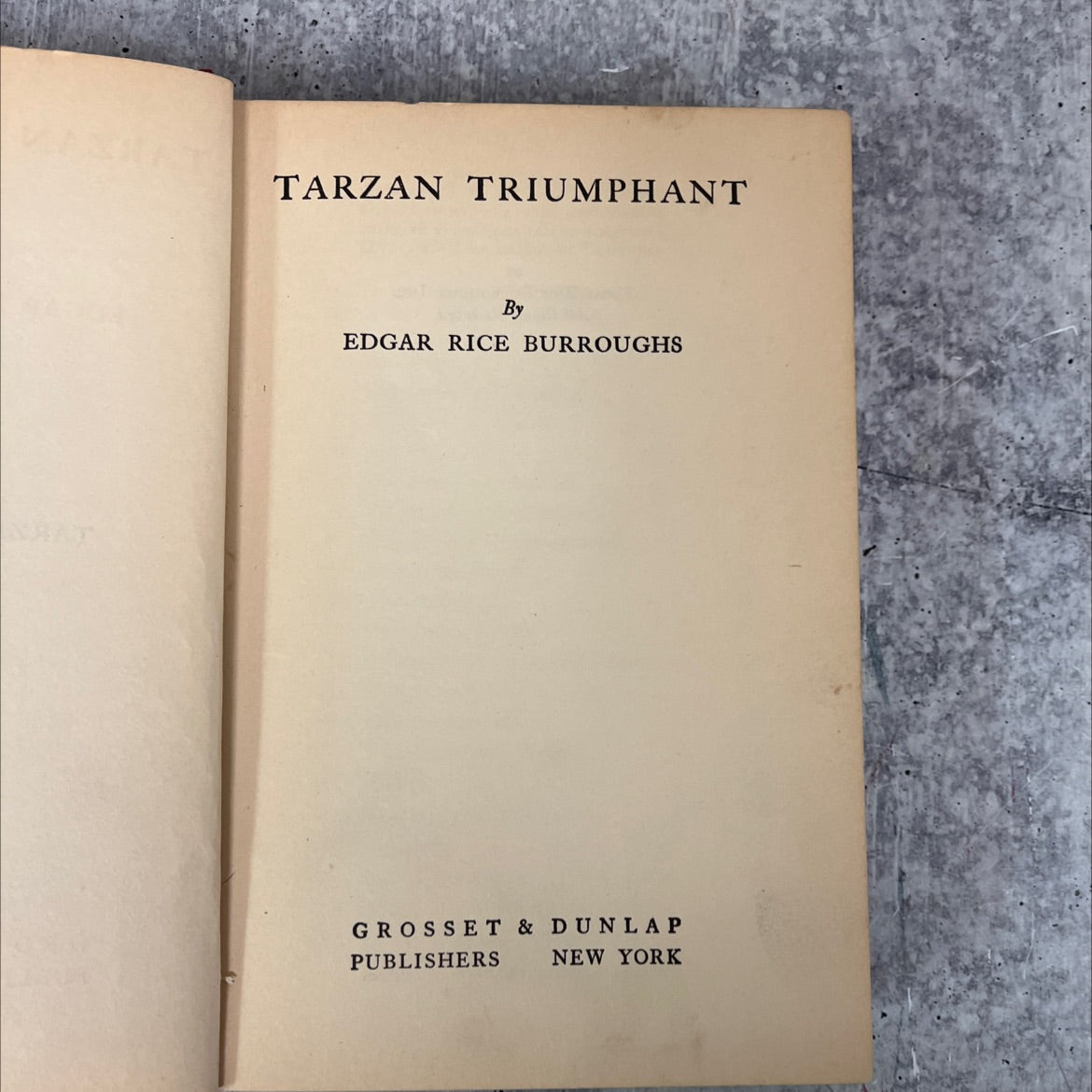 tarzan triumphant book, by edgar rice burroughs, 1932 Hardcover, Vintage image 2