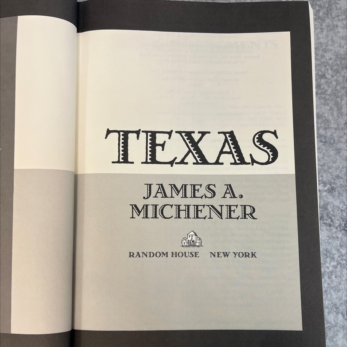 texas book, by james a. michener, 1985 Hardcover, Vintage image 2