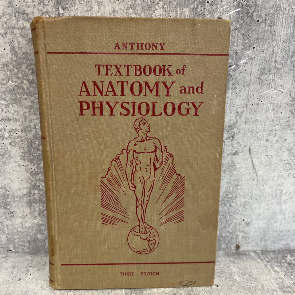 textbook of anatomy and physiology book, by catherine parker anthony, 1950 Hardcover, Vintage image 1