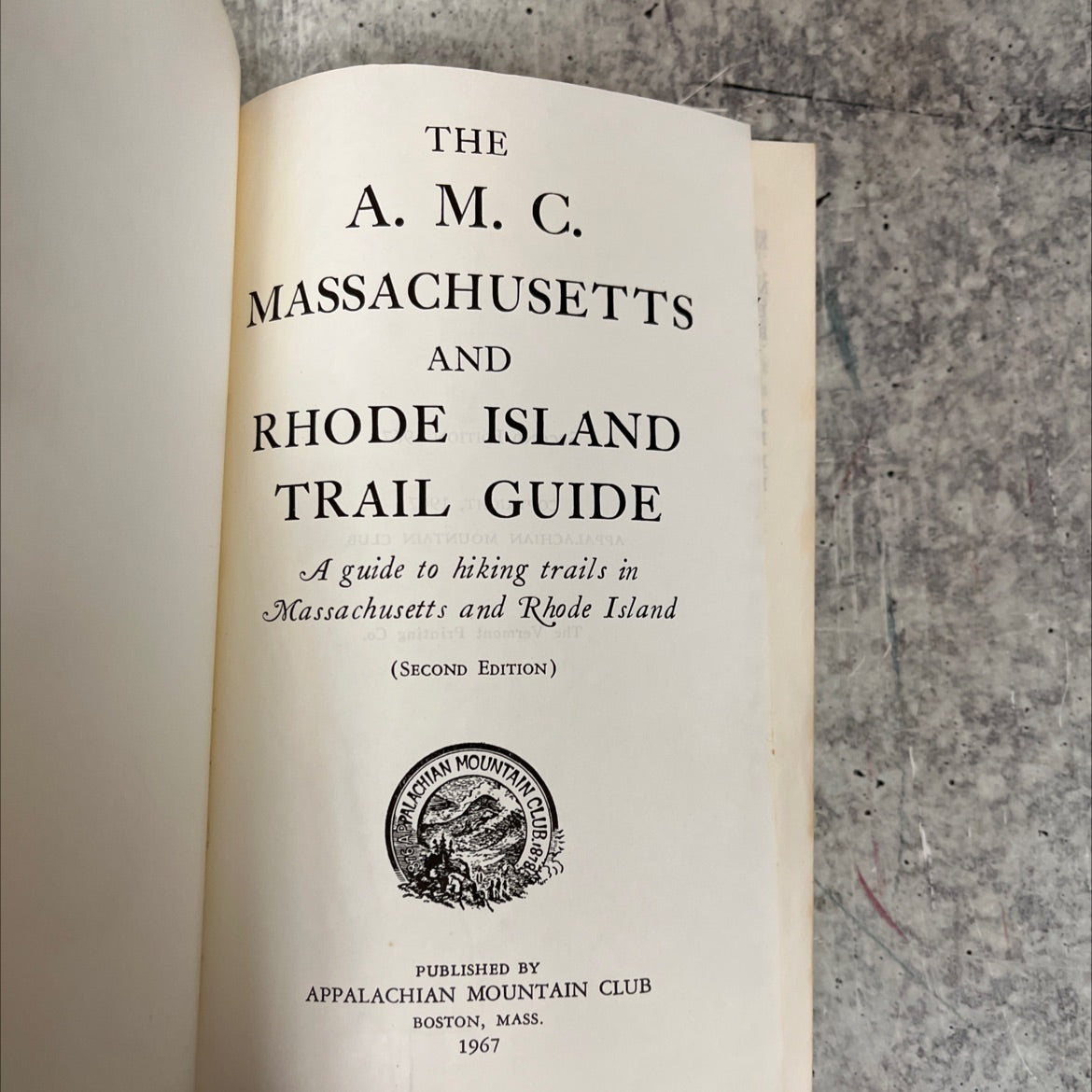 the a. m. c. massachusetts and rhode island trail guide book, by unknown, 1967 Hardcover, Vintage image 2