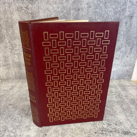 the adventures of huckleberry finn book, by mark twain, 1981 Leather, Vintage image 1