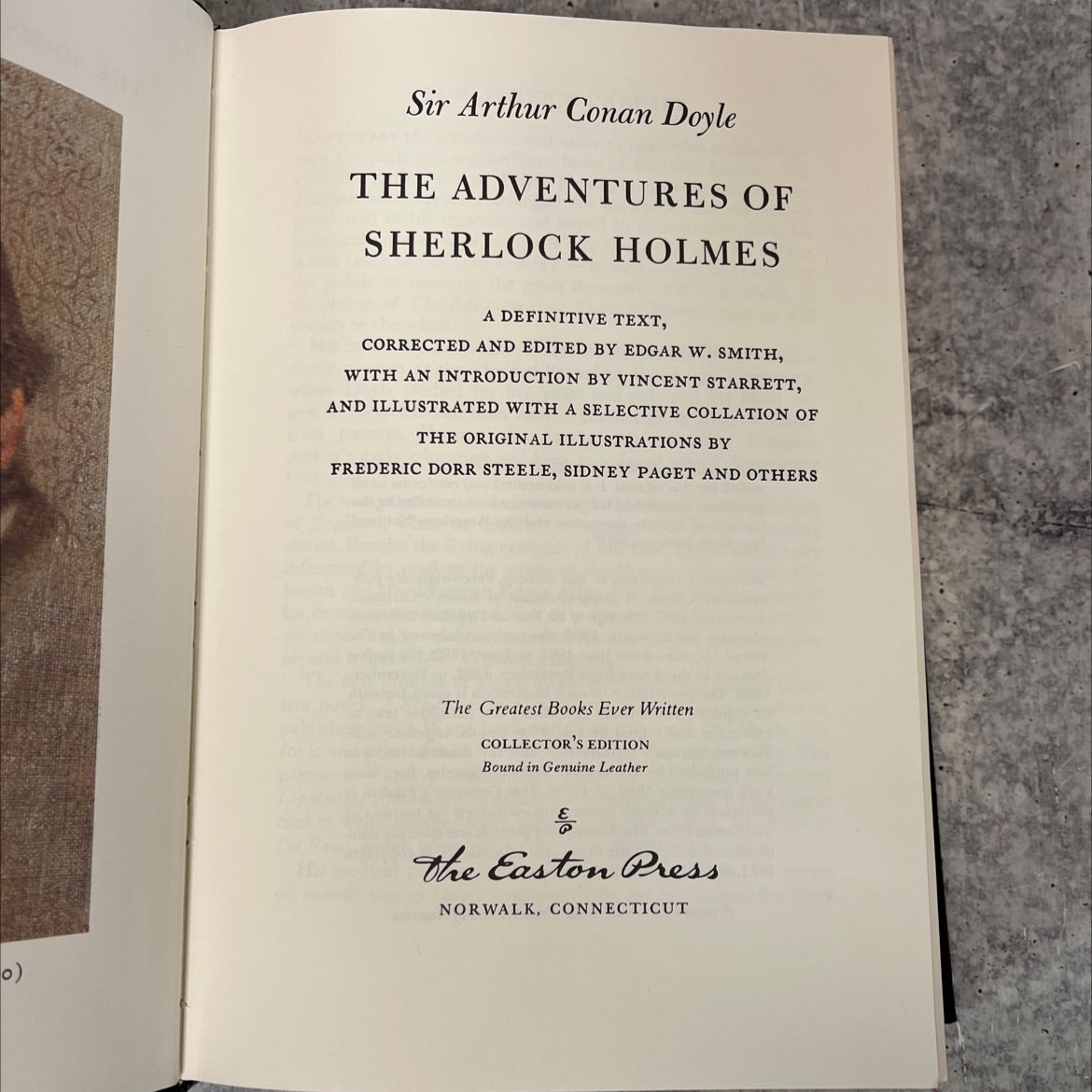 the adventures of sherlock holmes book, by sir arthur conan doyle, 1995 Leather image 2