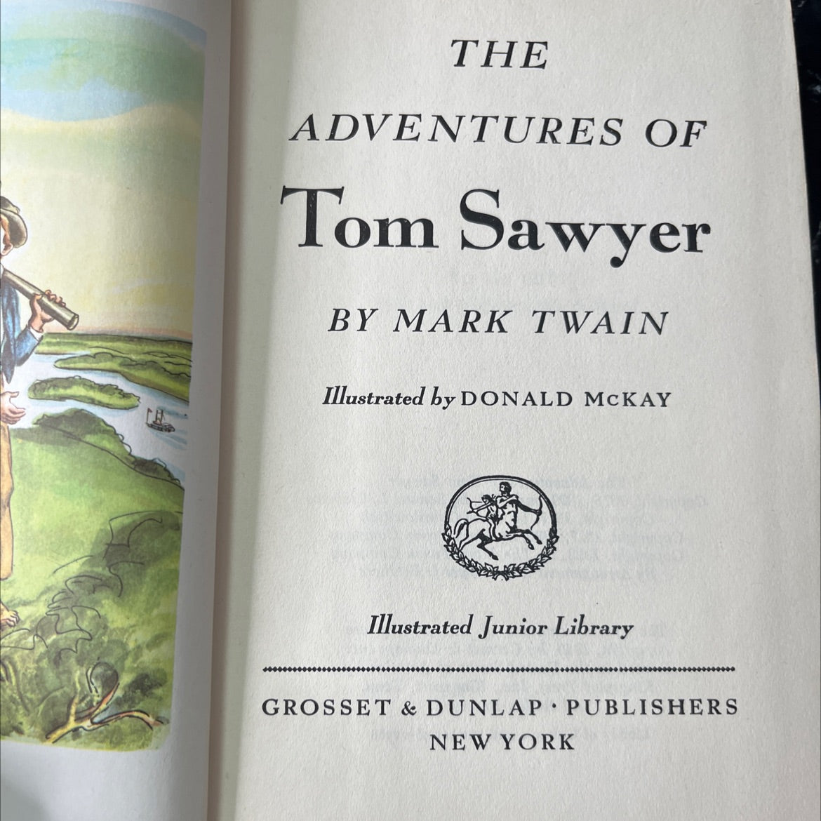 the adventures of tom sawyer book, by mark twain, 1946 Hardcover, Vintage image 2