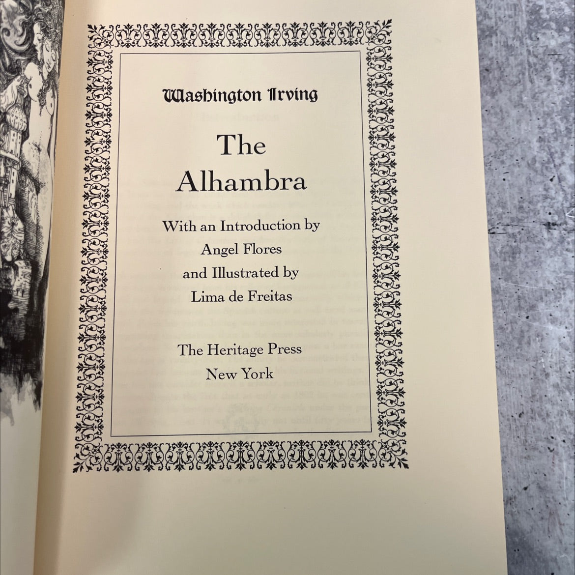 the alhambra book, by washington irving, 1969 Hardcover, Vintage image 2