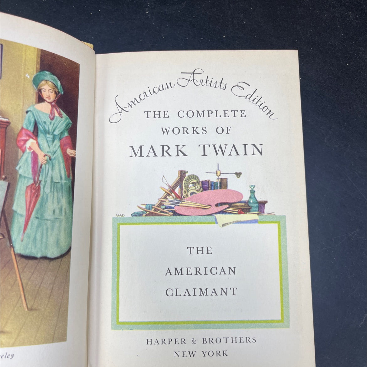 the american claimant book, by mark twain, 1924 Hardcover image 2