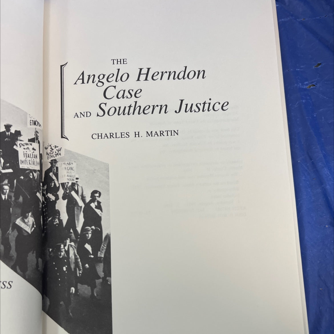 the angelo herndon case and southern justice book, by charles h. martin, 1976 Hardcover image 2