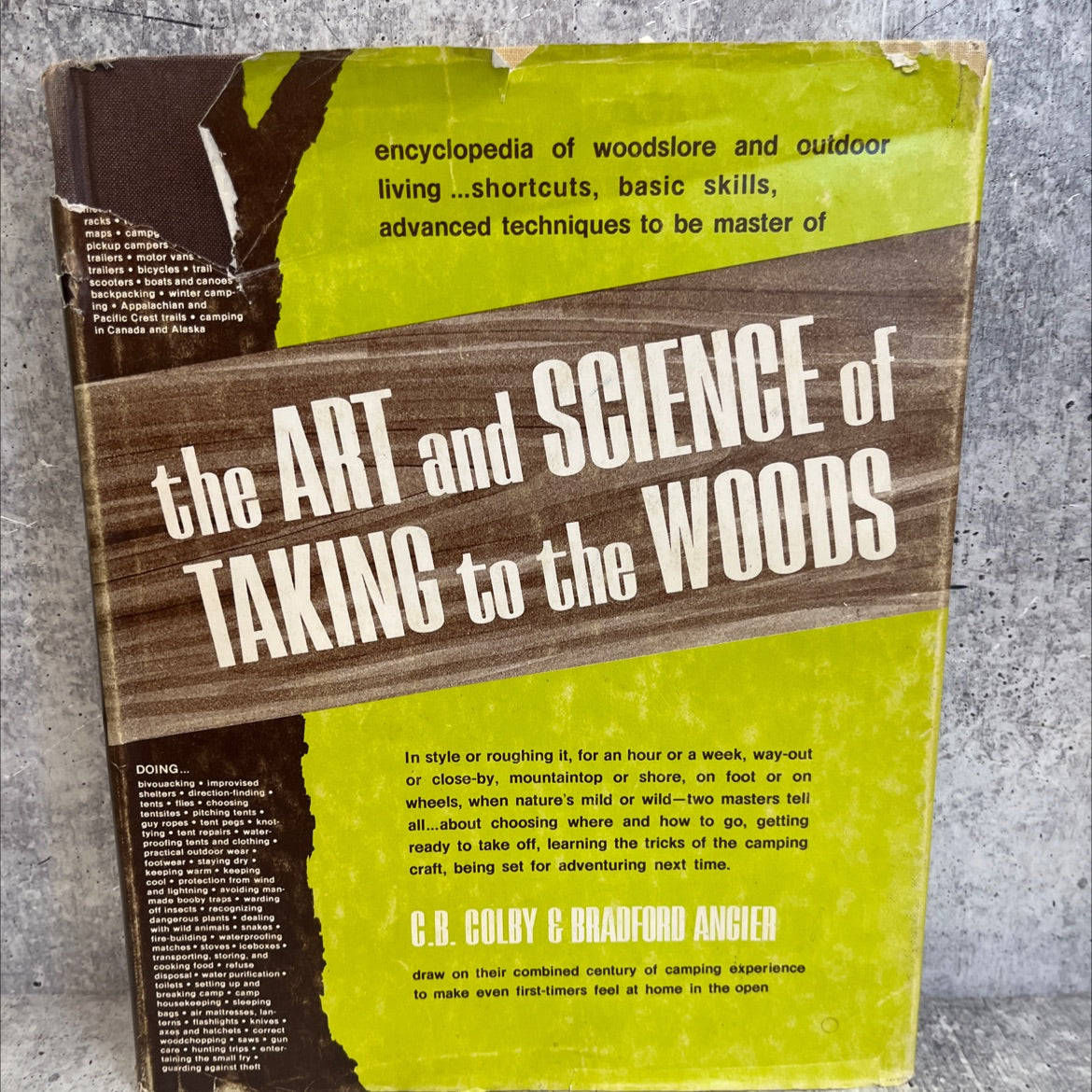 the art and science of taking to the woods book, by c.b. colby & bradford angier, 1970 Hardcover, Vintage image 1