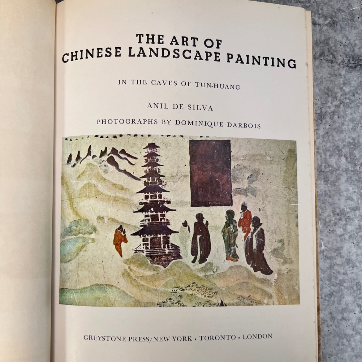 Art of the World  - the art of chinese landscape painting in the caves of tun-huang book, by anil de silva, 1968 image 2