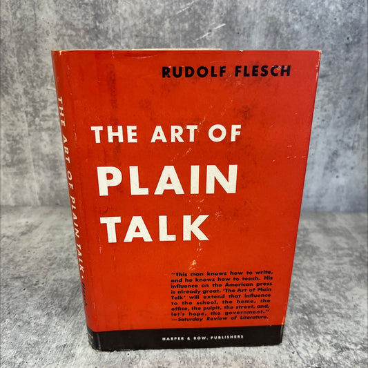 the art of plain talk book, by rudolf flesh, ph.d., 1946 Hardcover, Vintage image 1