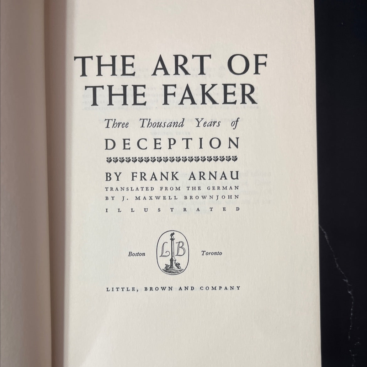 the art of the faker three thousand years of deception book, by frank arnau, 1961 Hardcover, Vintage image 2