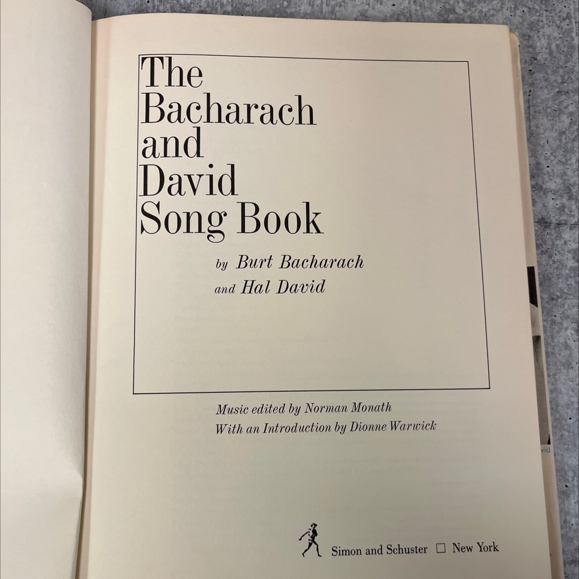 the bacharach and david song book book, by Burt Bacharach and Hal David, 1970 Hardcover image 2