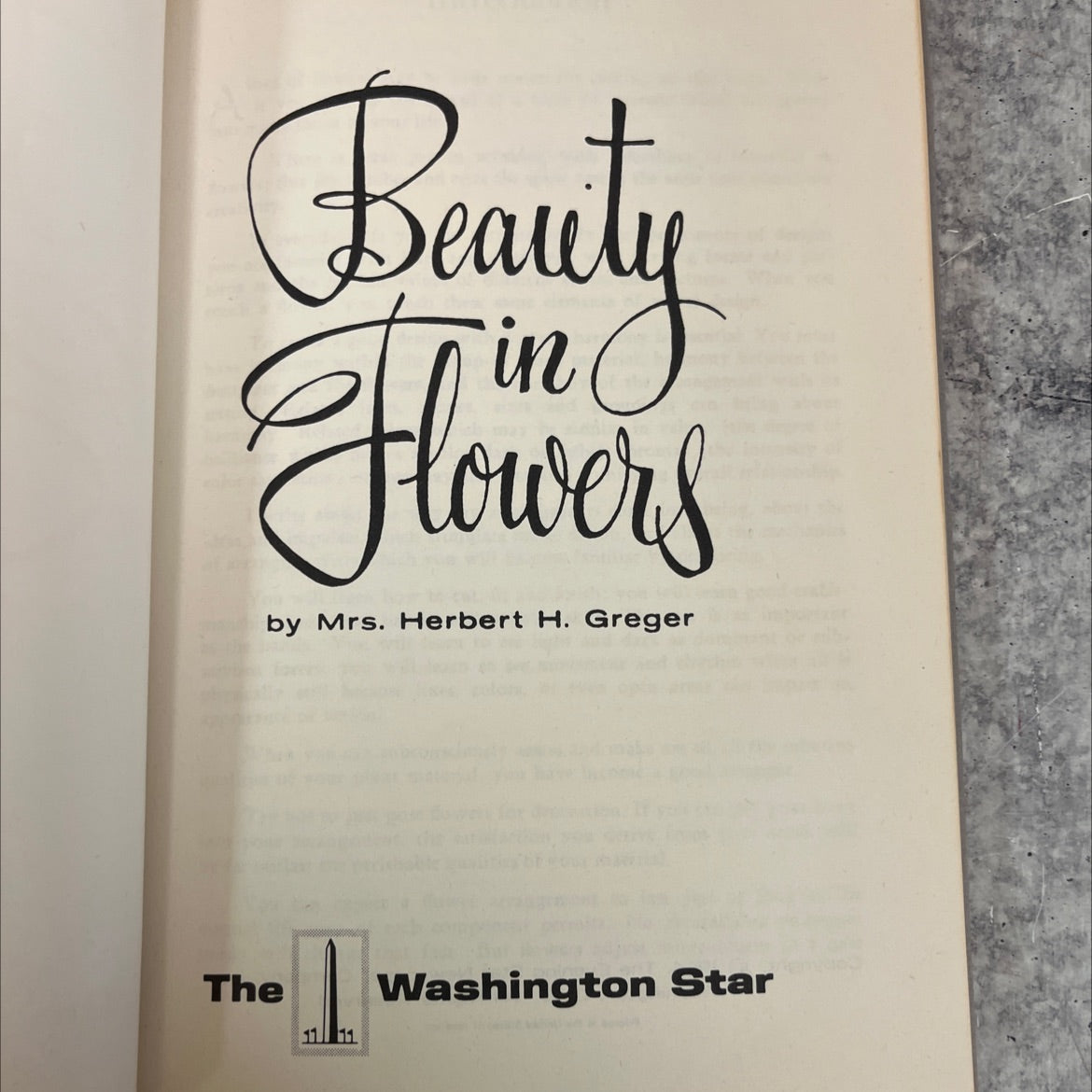 the beauty flowers book, by Mrs. Herbert H. Greger, 1964 Hardcover image 2