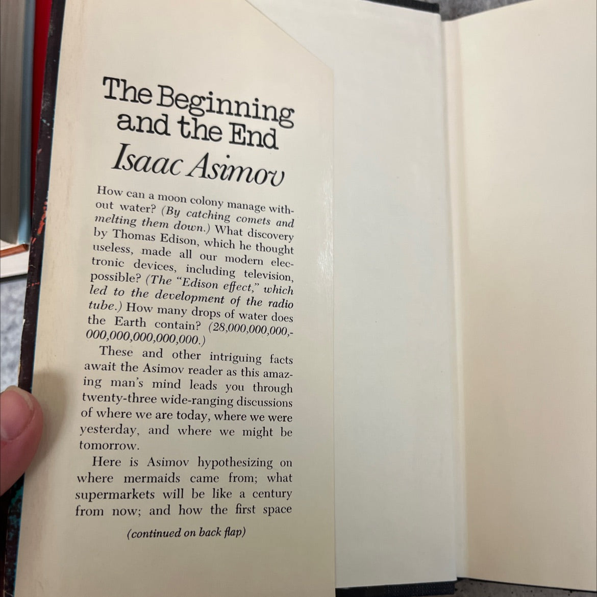 the beginning and the end book, by isaac asimov, 1977 Hardcover image 4