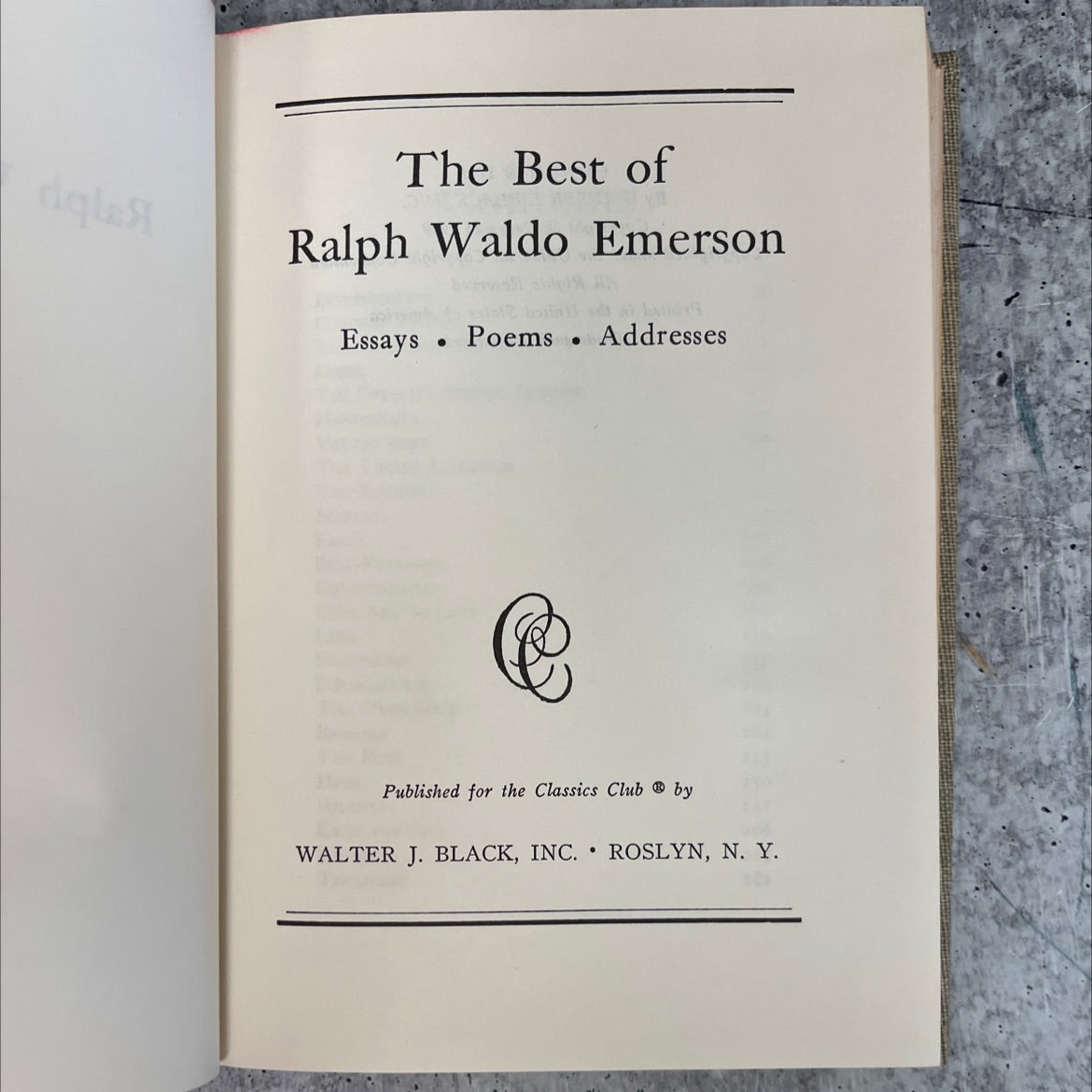 the best of ralph waldo emerson essays poems addresses book, by ralph waldo emerson, 1969 Hardcover, Vintage image 2