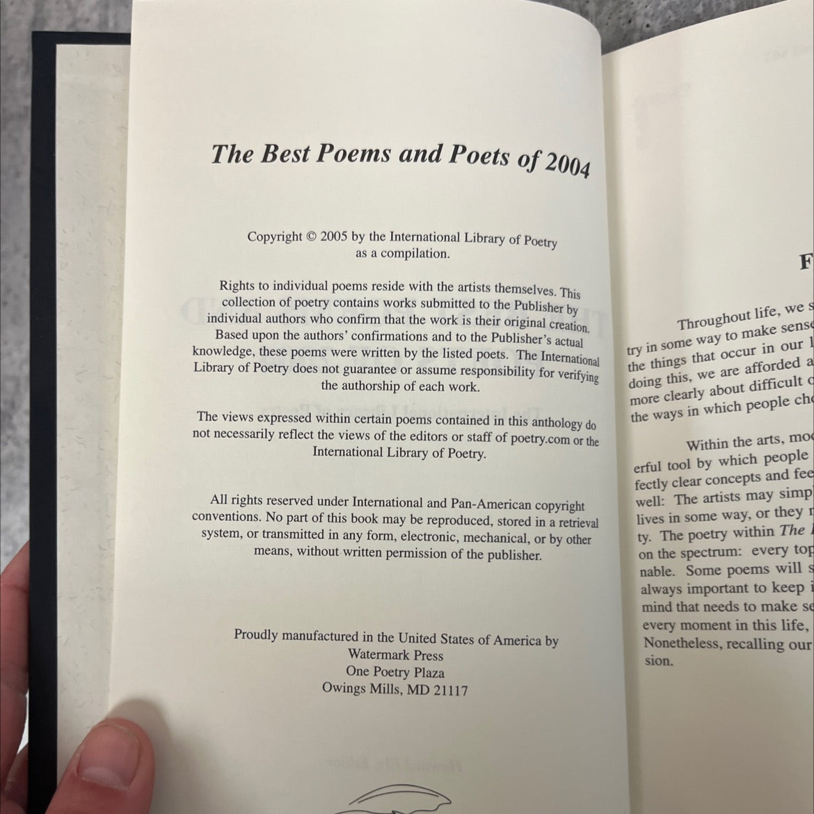 the best poems and poets of 2004 book, by Howard Ely, 2005 Hardcover image 3