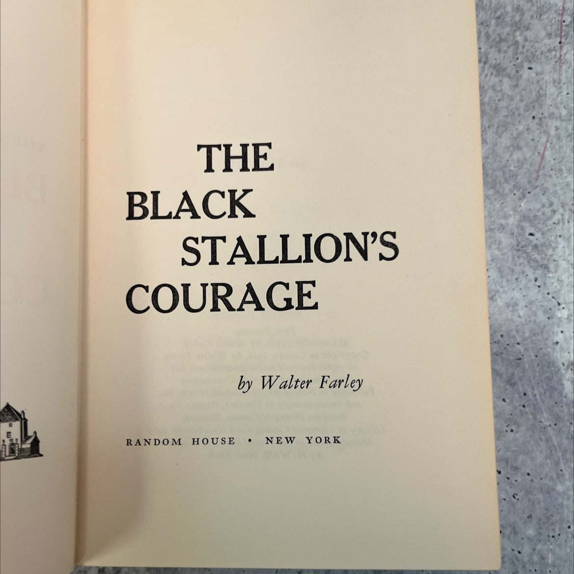 the black stallion's courage book, by Walter Farley, 1956 Hardcover, Vintage image 2