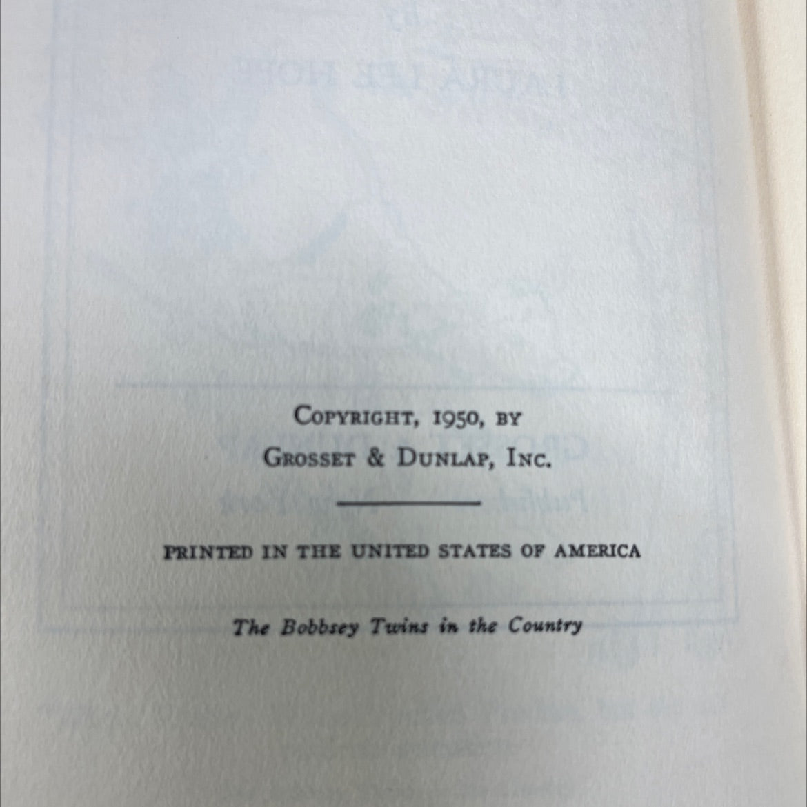 the bobbsey twins in the country book, by laura lee hope, 1950 Hardcover image 3