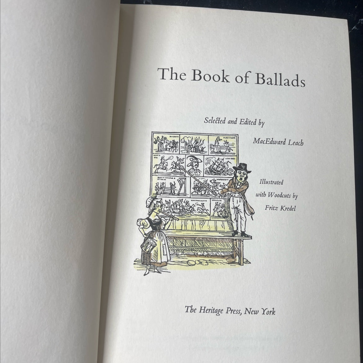 the book of ballads book, by macedward leach, 1967 Hardcover, Vintage image 2