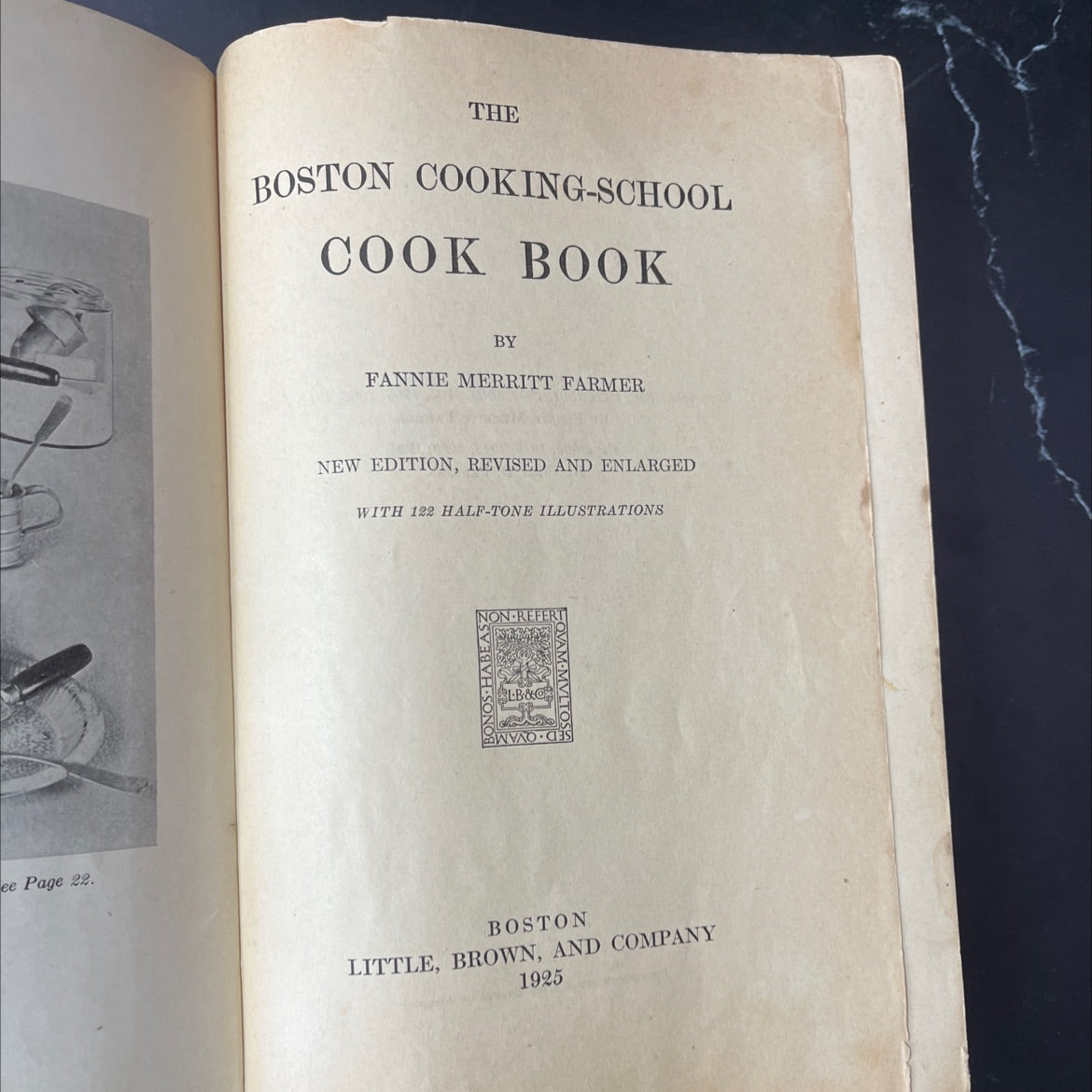 the boston cooking-school cook book book, by fannie merritt farmer, 1925 Hardcover, Antique image 2