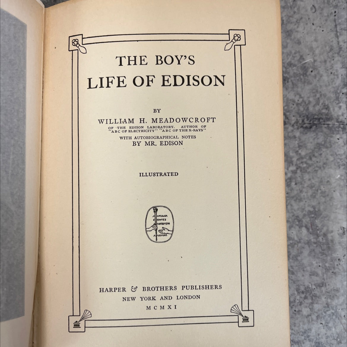 the boy's life of edison book, by william h. meadowcroft, 1911 Hardcover, Rare, Antique image 2