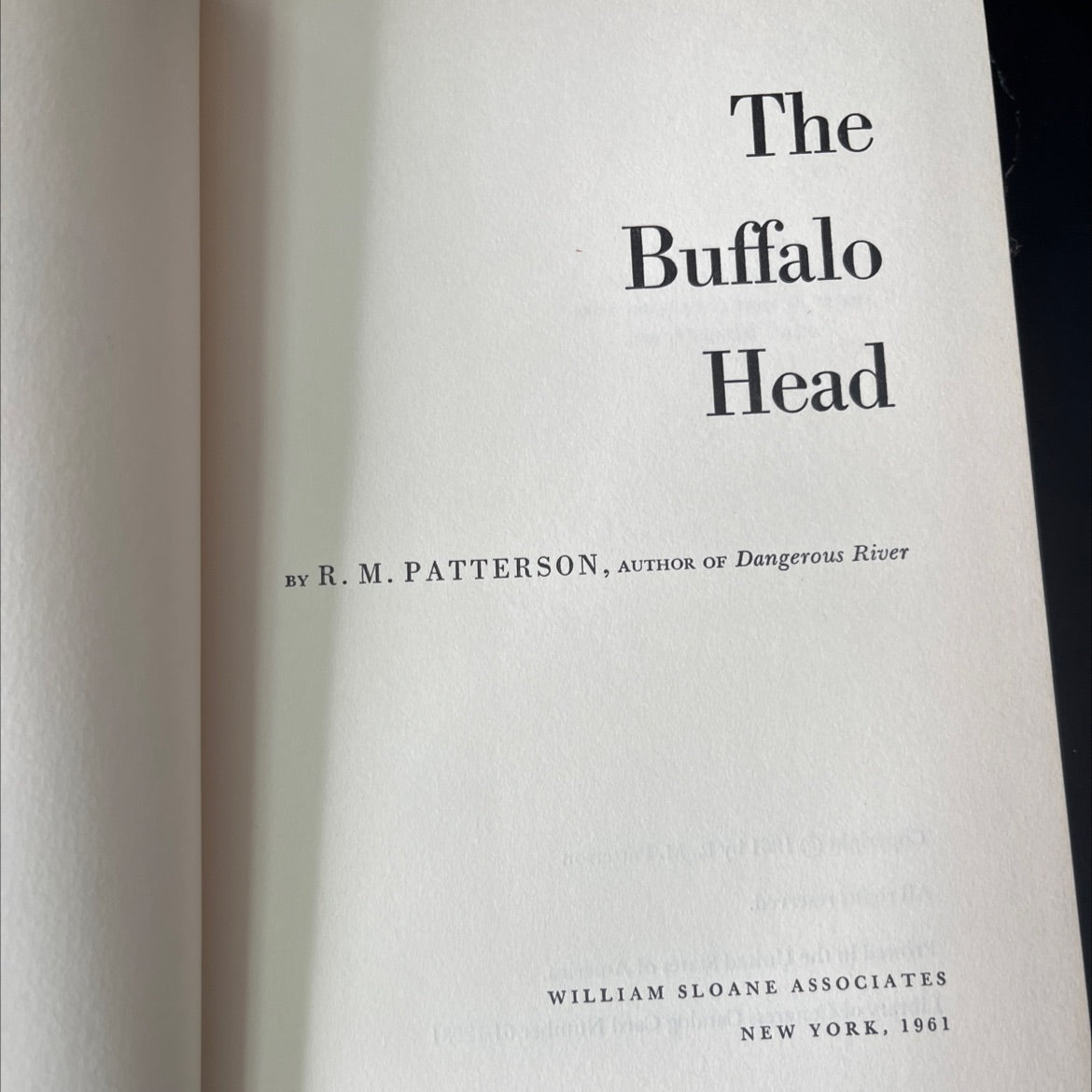 the buffalo head book, by r. m. patterson, 1961 Hardcover, Vintage image 2