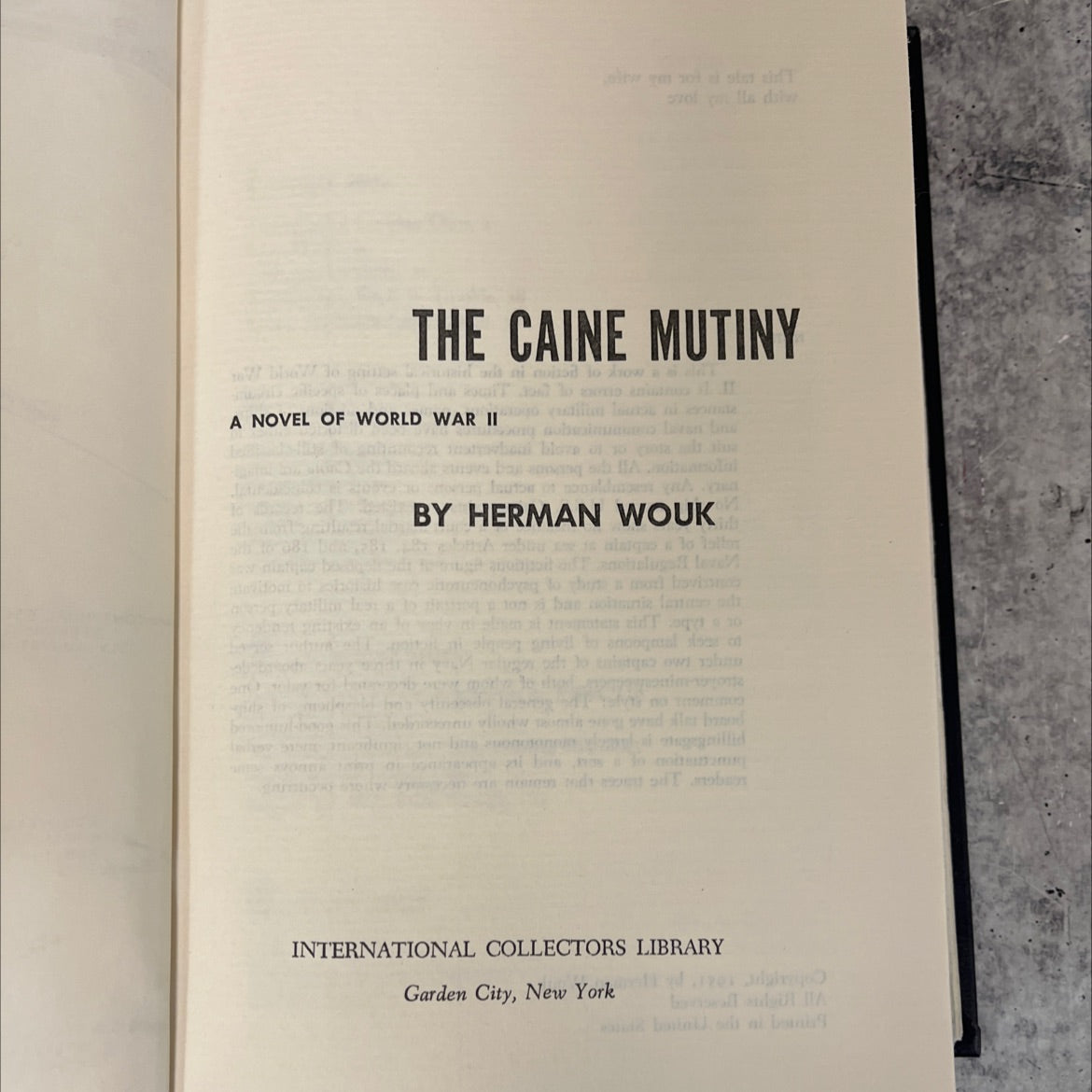 the caine mutiny book, by herman wouk, 1951 Leather, Vintage image 2