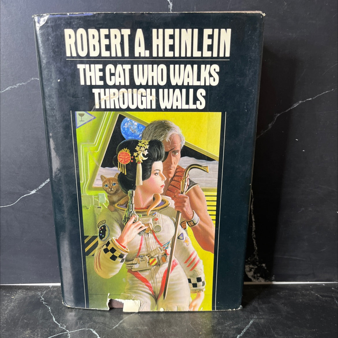 the cat who walks through walls book, by robert a. heinlein, 1985 Hardcover, Vintage image 1