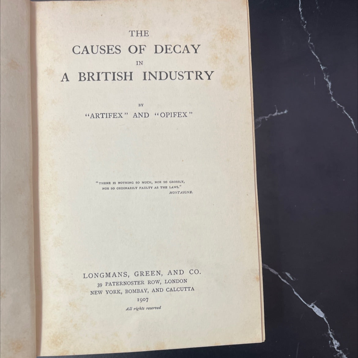 the causes of decay in a british industry book, by artifex and opifex, 1907 Hardcover, Antique image 3