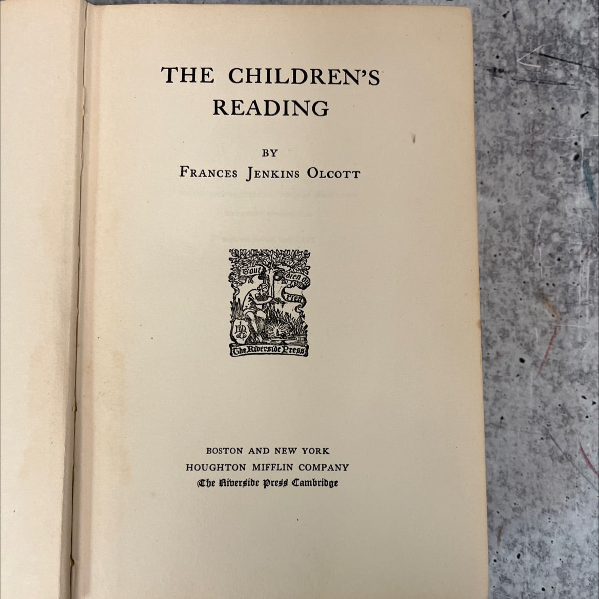 the children's reading book, by frances jenkins olcott, 1912 Hardcover, Antique image 2