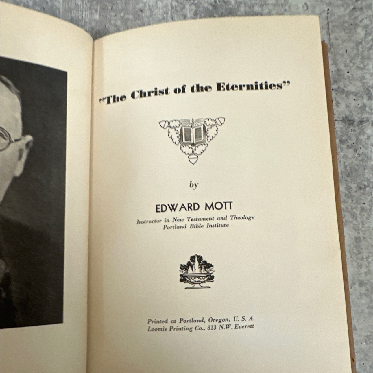 the christ of the eternities book, by edward mott, 1936 Hardcover image 2