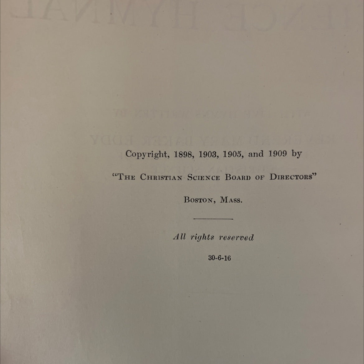 the christian science hymnal with five hymns written by reverend mary baker eddy discoverer and founder of christian image 3