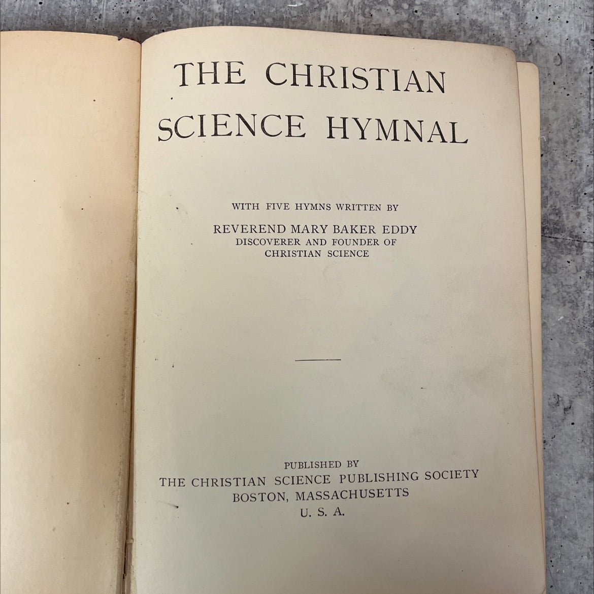 the christian science hymnal with five hymns written by reverend mary baker eddy discoverer and founder of christian image 2